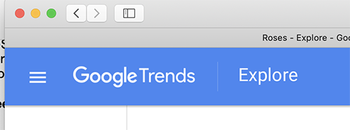 trending searches in main menu