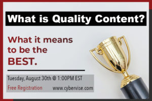 What is Quality Content? What it means to be the best.